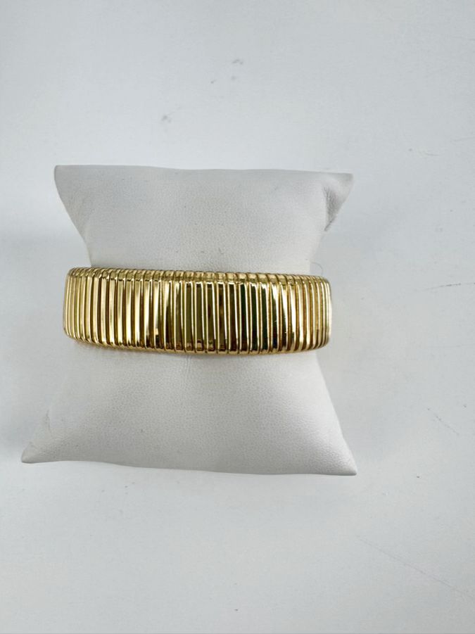 JANIS SAVITT Gold Tone Open Back Cobra Bracelet