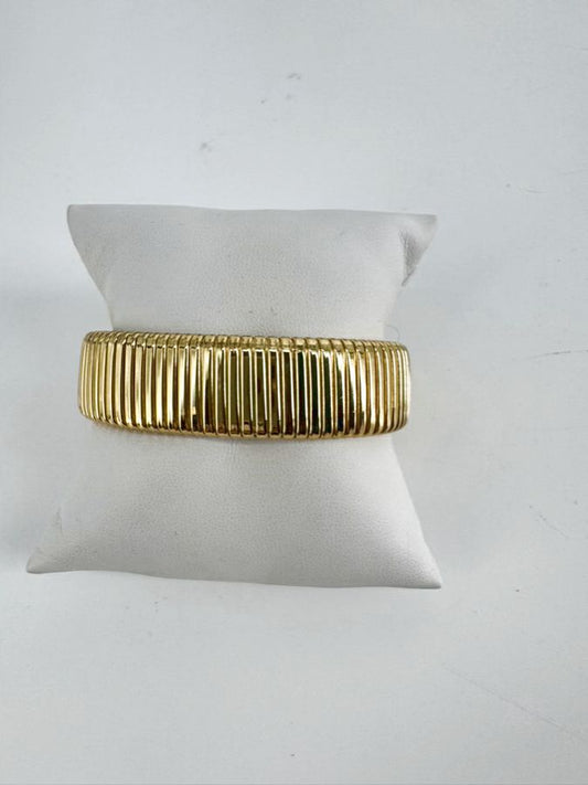 JANIS SAVITT Gold Tone Open Back Cobra Bracelet
