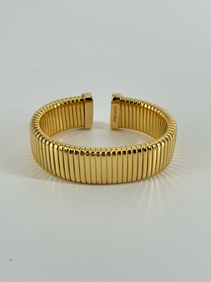 JANIS SAVITT Gold Tone Open Back Cobra Bracelet