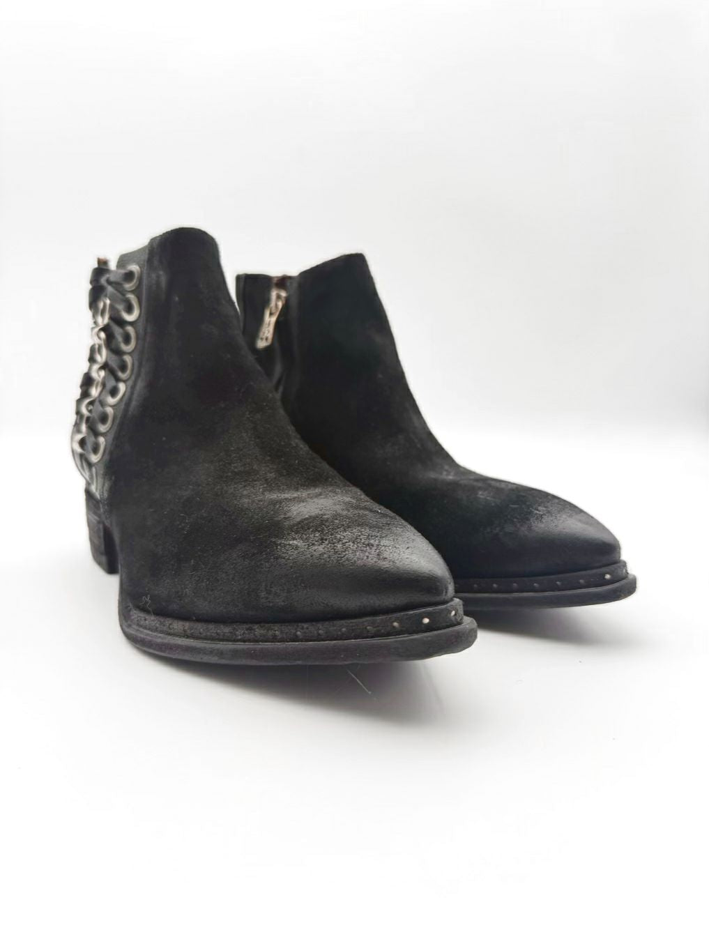 AS 98 WMNS Size 39 Black Leather Booties