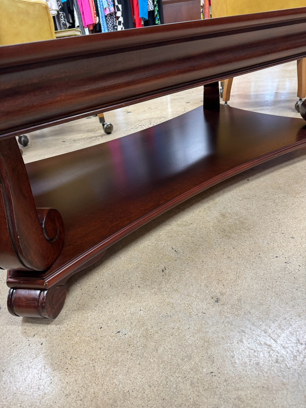 Wood Coffee Table w/ Inlay Design