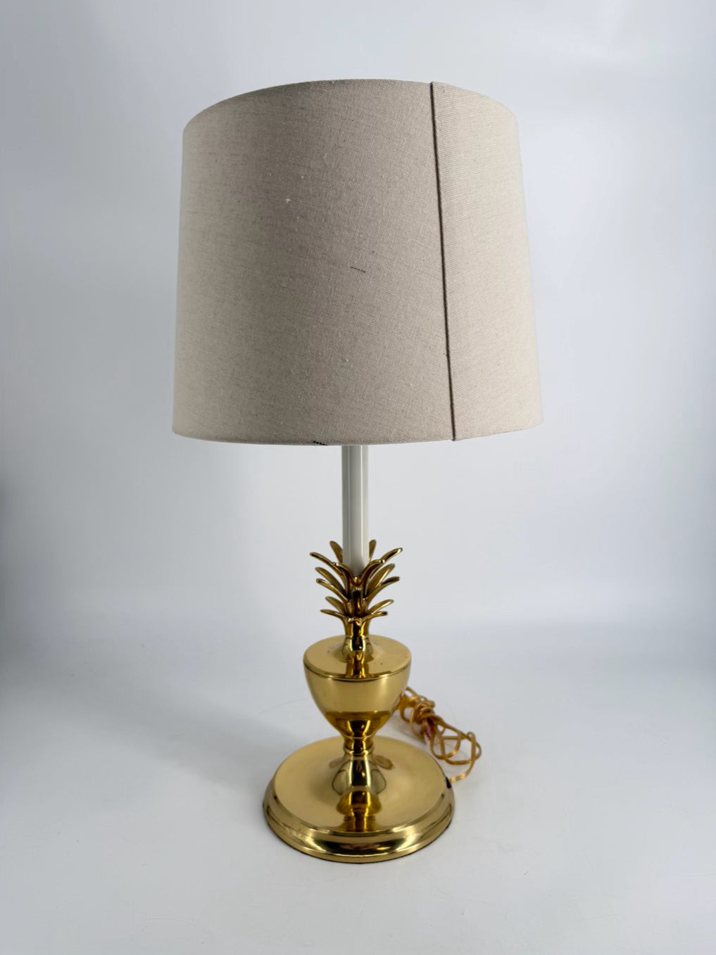 Brass Pineapple Lamp w/ Shade