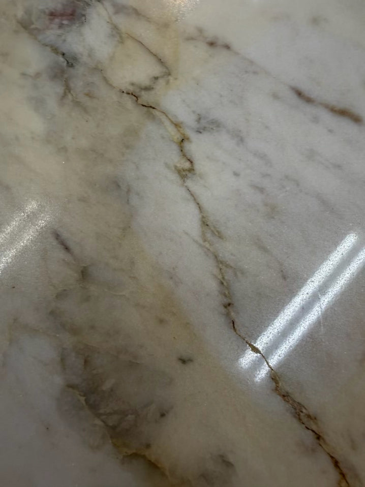 MR. BROWN White Marble Modern Occasional Table