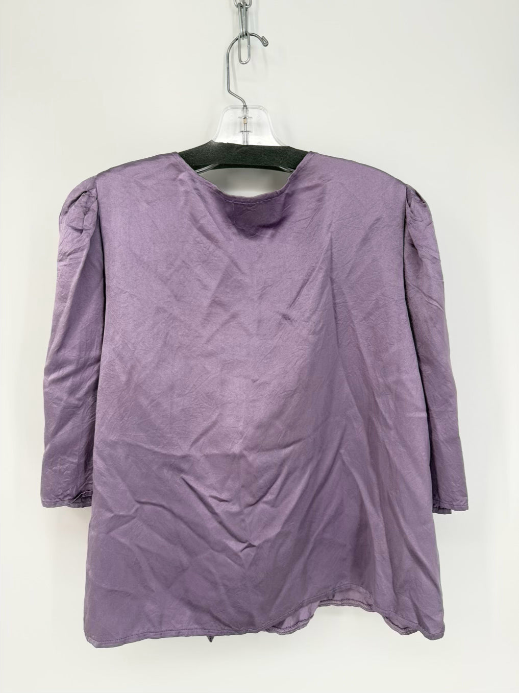 MAISON CLEO Size 38 Lavender Silk Tie up Blouse