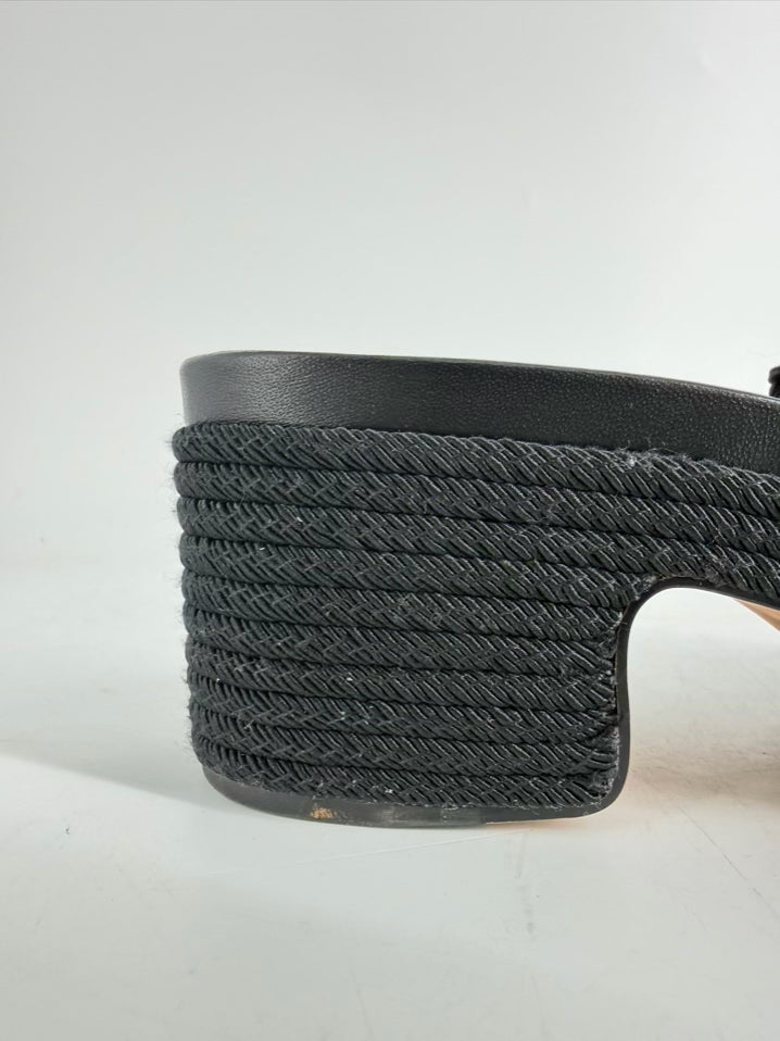 VINCE Size 40 Black Mesh Platforms