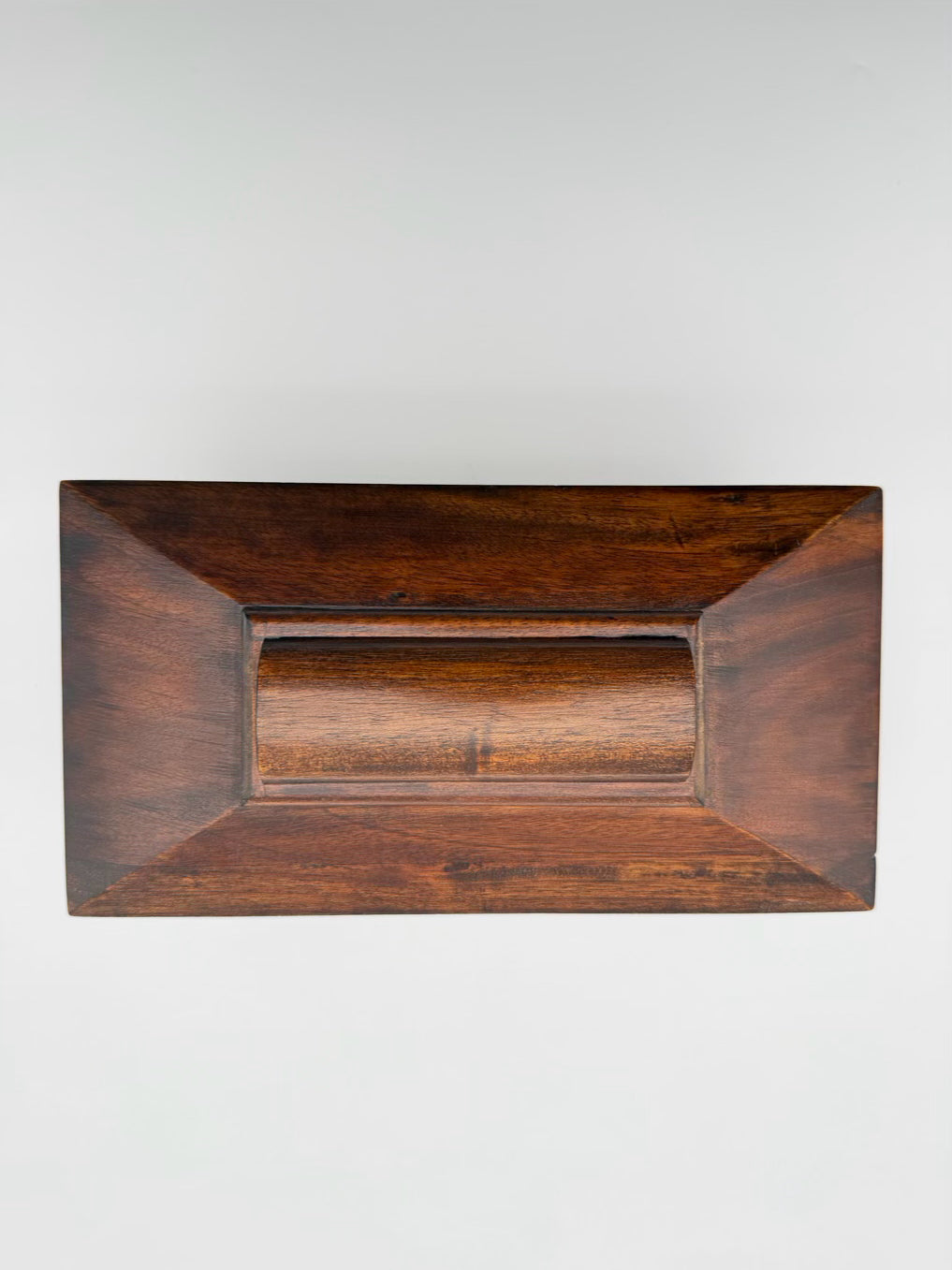 PLANTATION MAHOGANY Brown Wood Tea Caddy Box