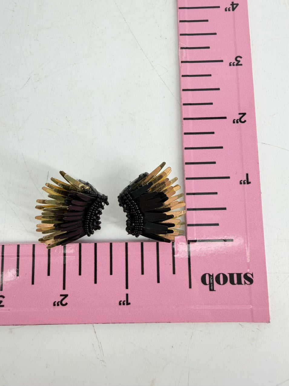 MIGNONNE GAVIGAN Black&Gold Wing STUD Earrings