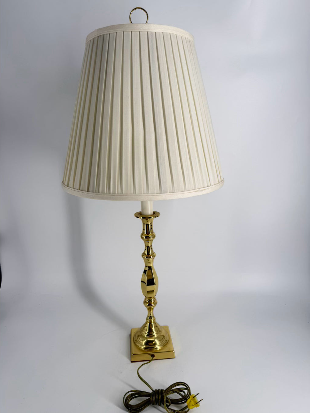 BALDWIN Brass Candlestick Lamp w/ Shade