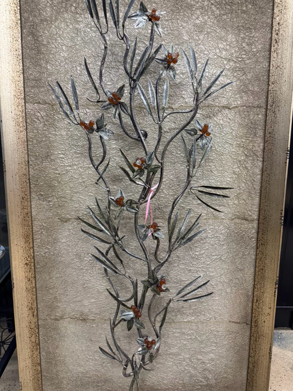 JOHN RICHARD Flower Sculpture in Frame