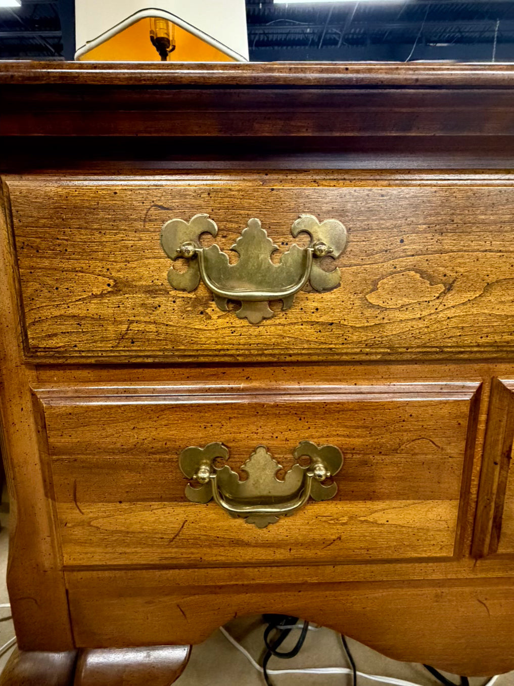 Wood Queen Ann Low Boy w/ Drawers