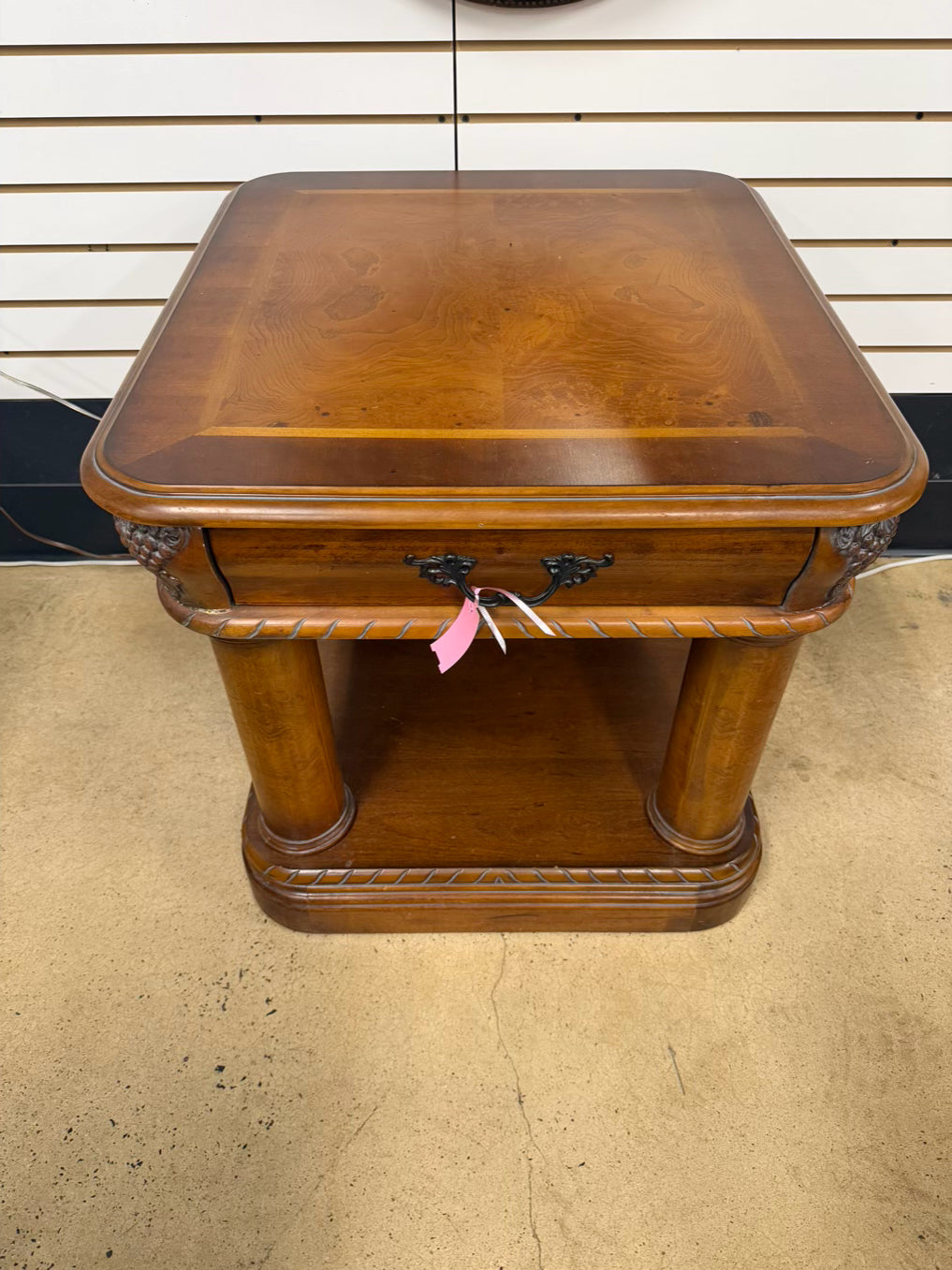 ASPEND HOME Medium Wood End Table w/ Drawer