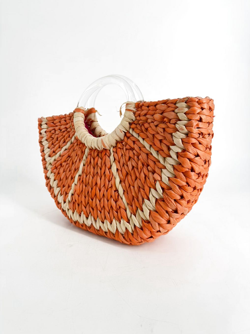 KATE SPADE Orange & Cream Straw Orange Slice Bag
