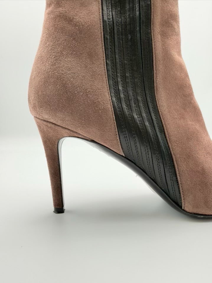 BARBARA BUI WMNS Size 38.5 Taupe Leather Booties