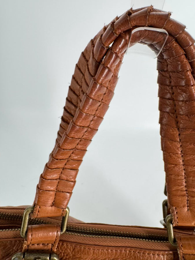 LIEBESKIND Cognac Leather Crossbody Bag