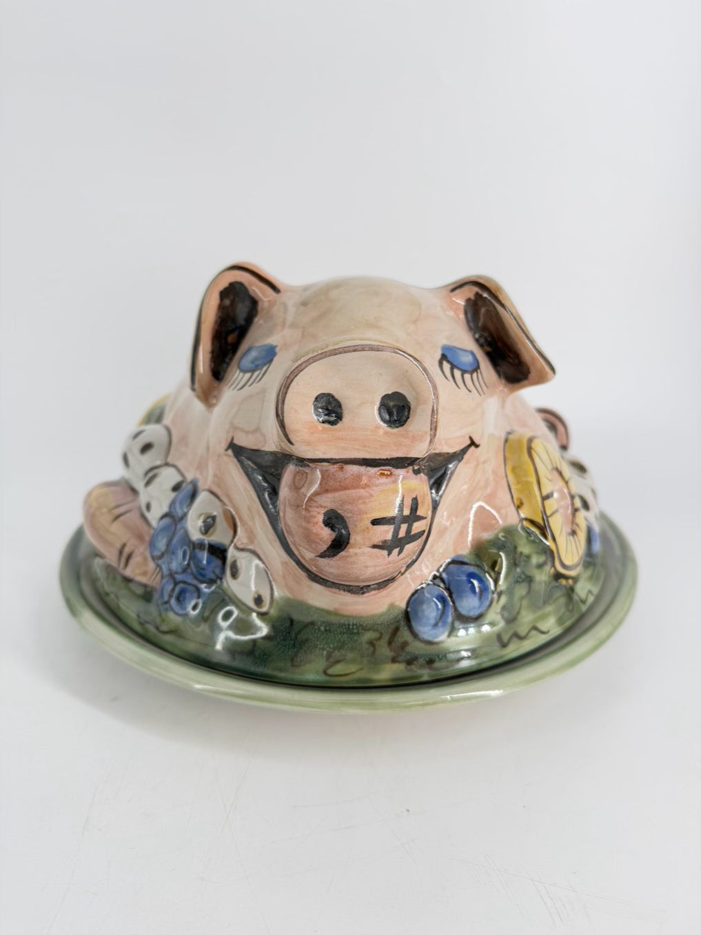 LOUISVILLE STONEWARE Large Pig Covered Serving Platter
