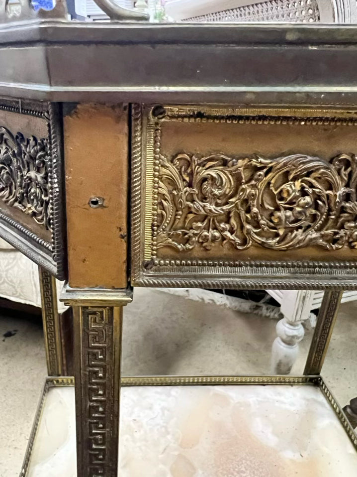 Marble & Brass French Occasional Table