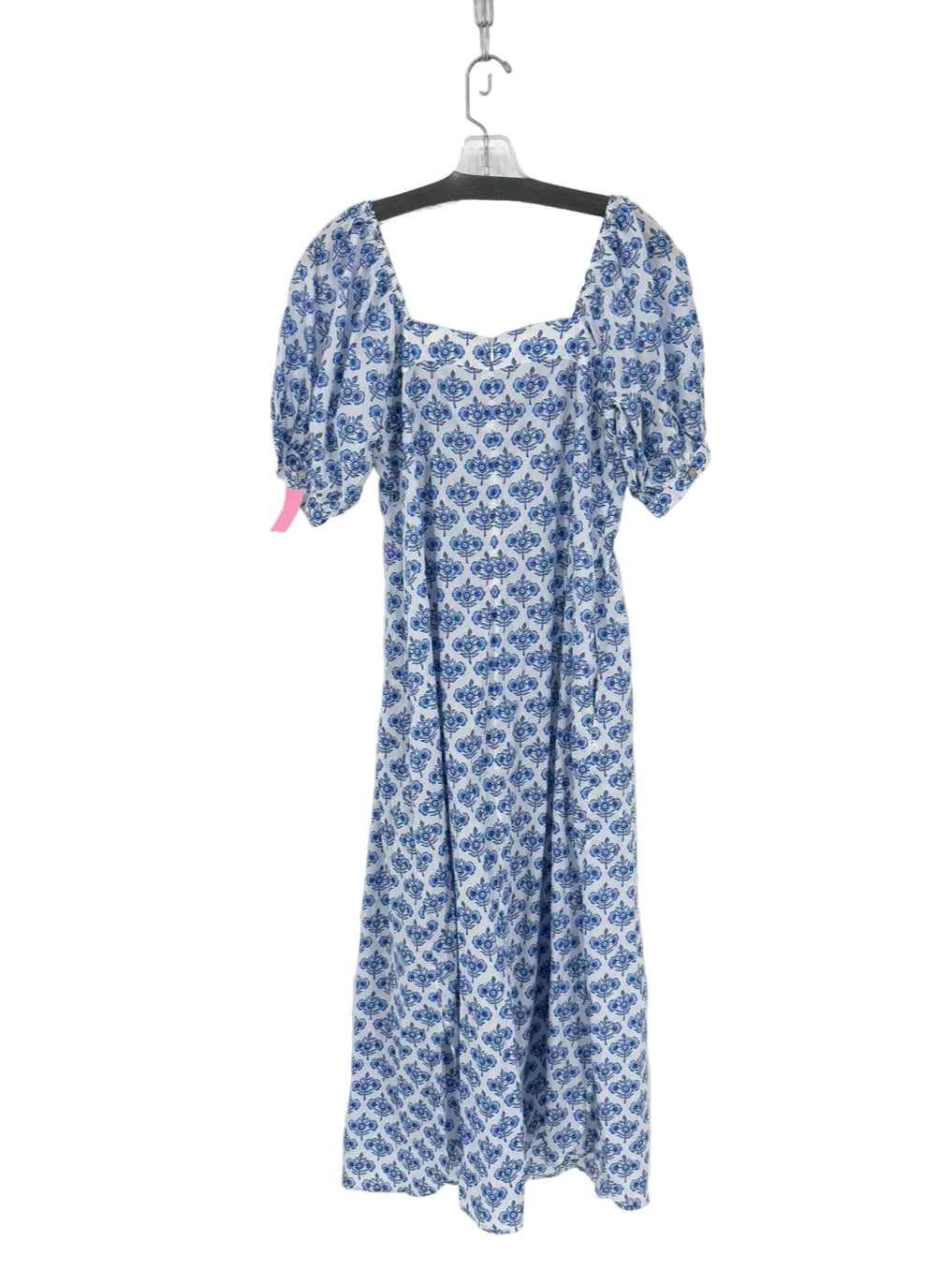J MCLAUGHLIN Size M White & Blue Floral Maxi-Dress NWT