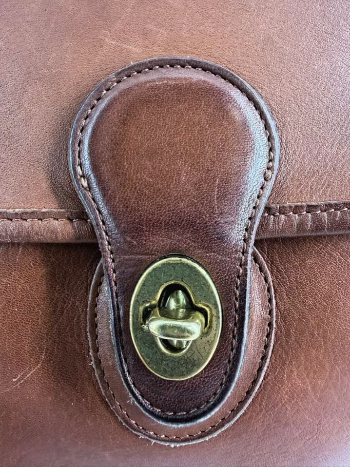 COACH Willis Cognac Leather Crossbody Bag