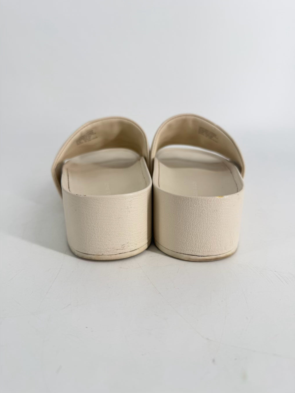 TORY BURCH Size 9.5 Cream & Gold Leather Platforms
