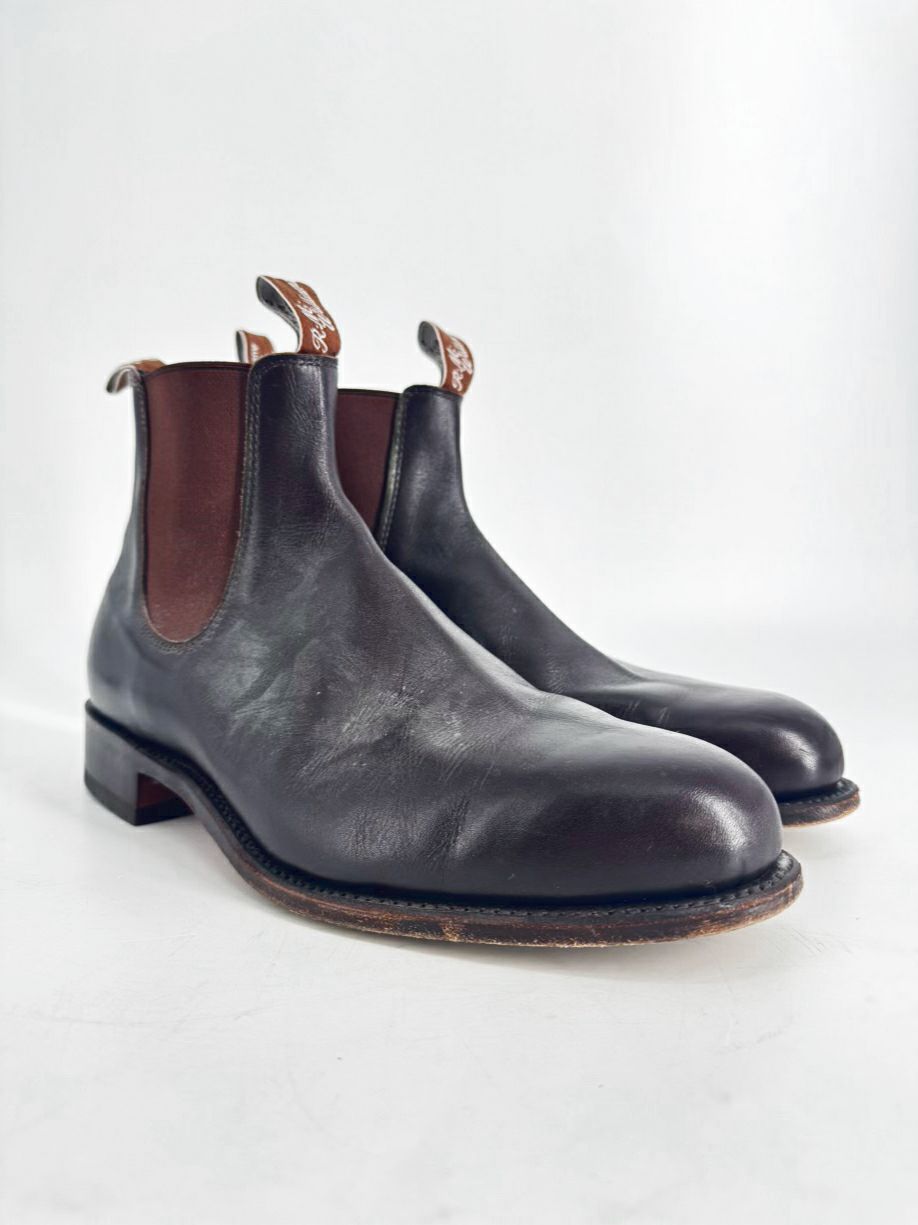 R.M. WILLIAMS Size 12 Chocolate Leather Chelsea Boots