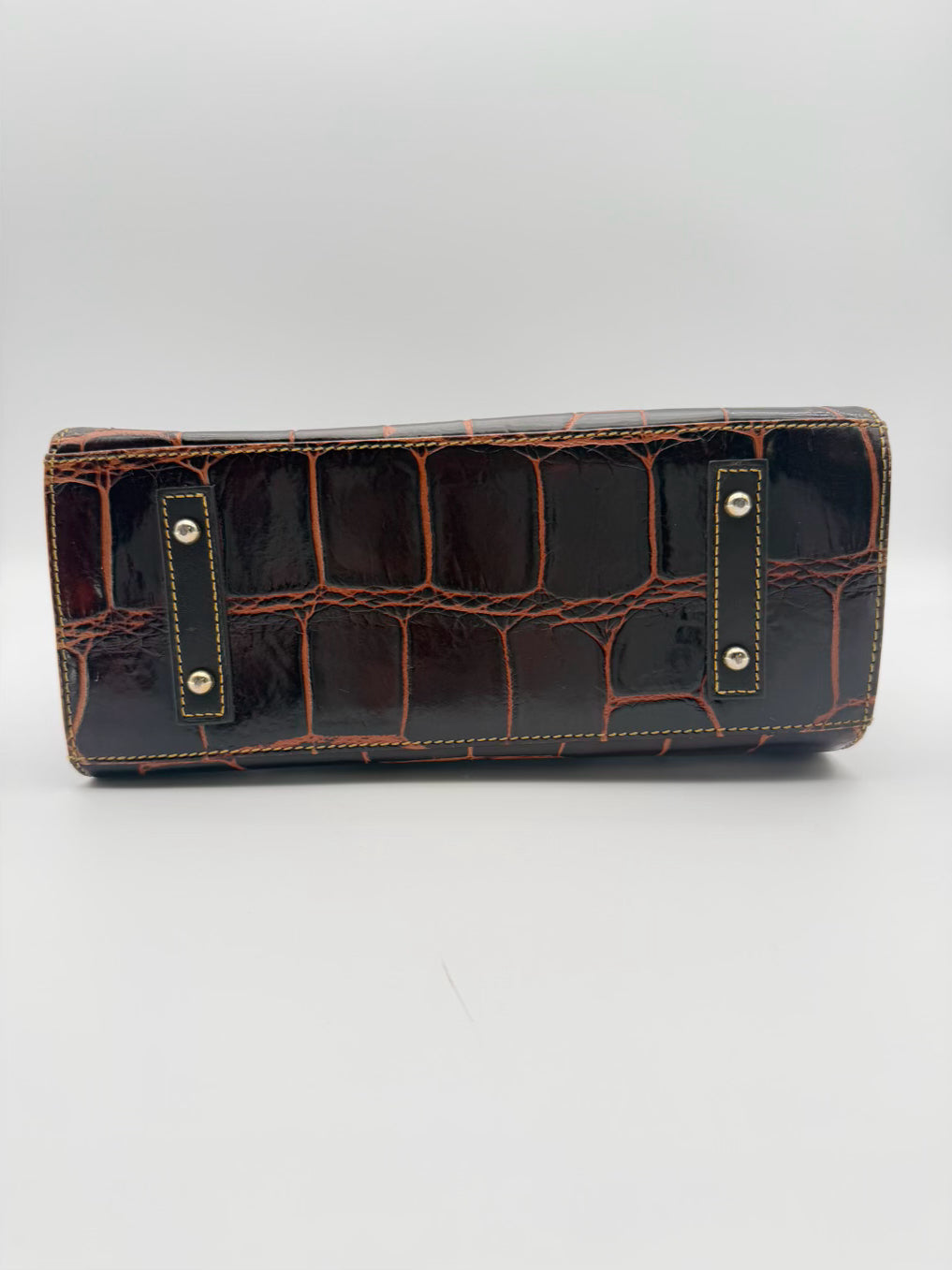 DOONEY & BOURKE Chocolate Leather Embossed Purse