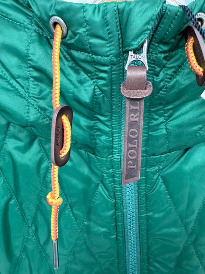 POLO RALPH LAUREN Size M Green Quilted Pullover Jacket NWT