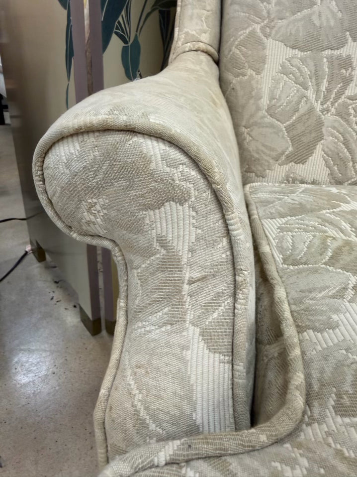 VINTAGE Cream Wing Back Chair
