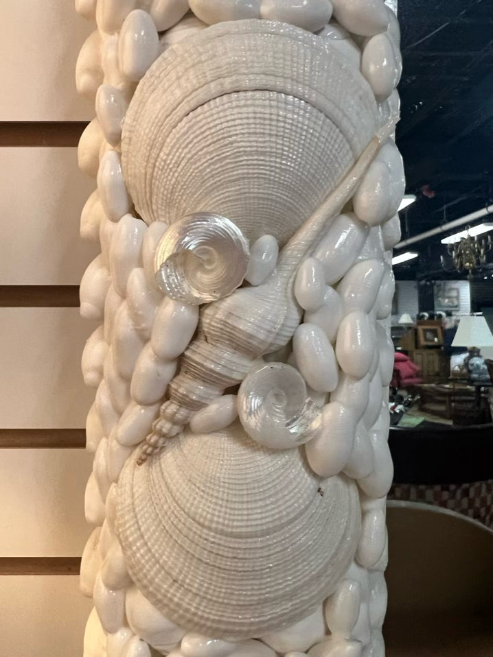 TWO'S COMPANY White Shell Mirror