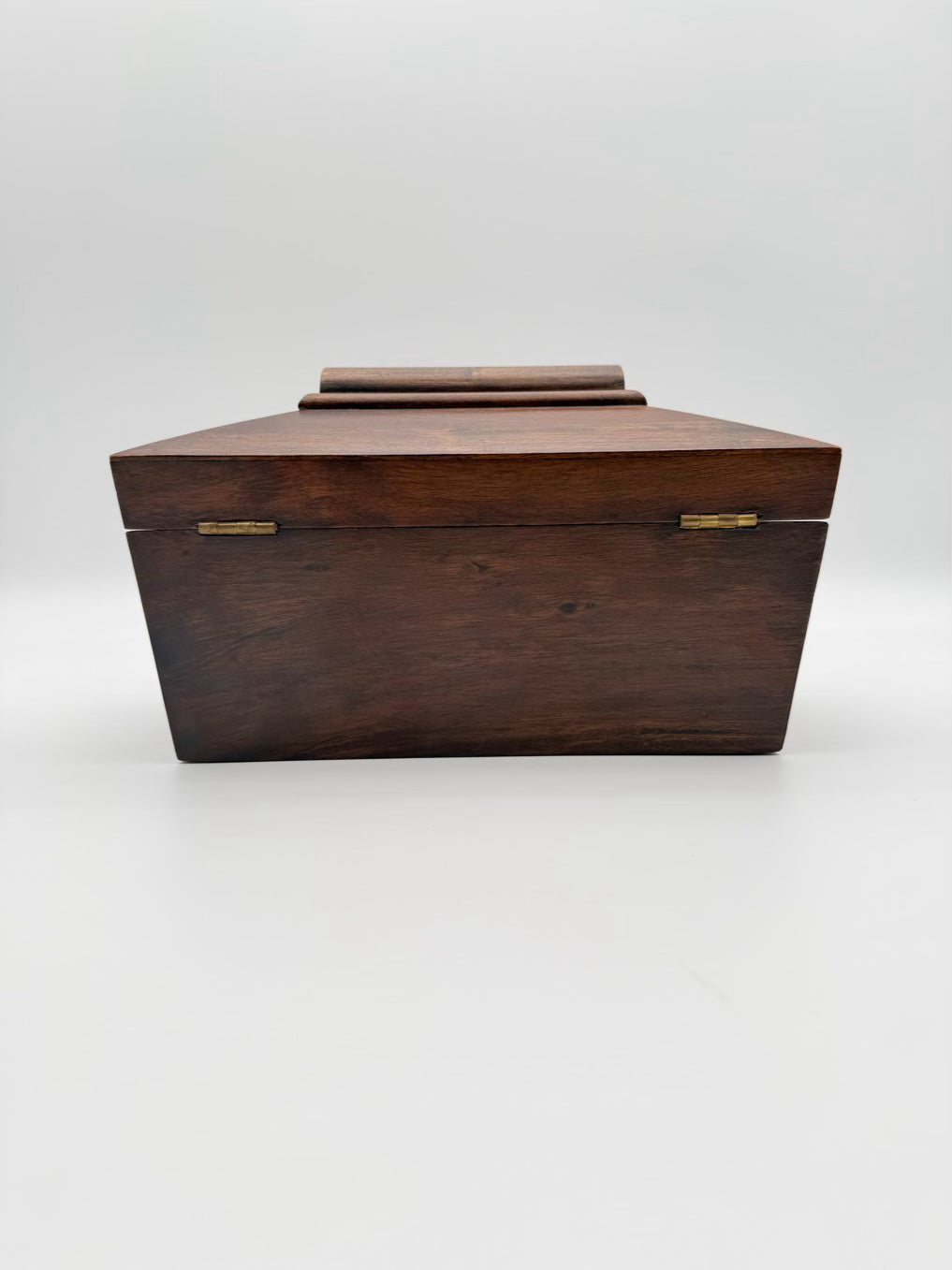 PLANTATION MAHOGANY Brown Wood Tea Caddy Box