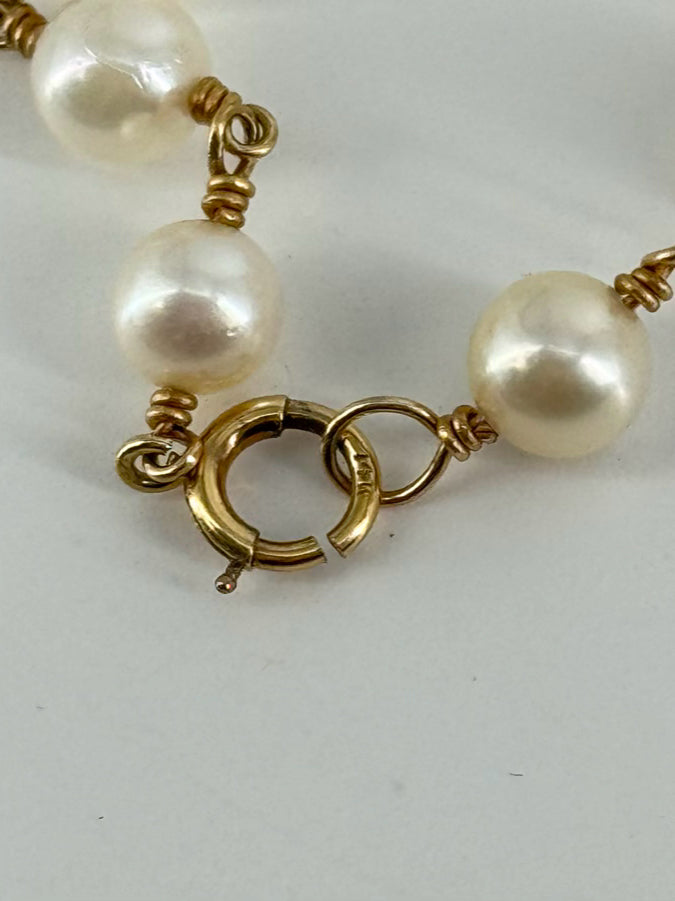 14K Pearl Bracelet