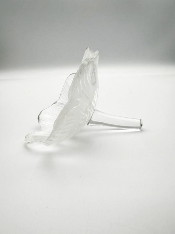 SIGNED LALIQUE Frosted Glass Anemone Object