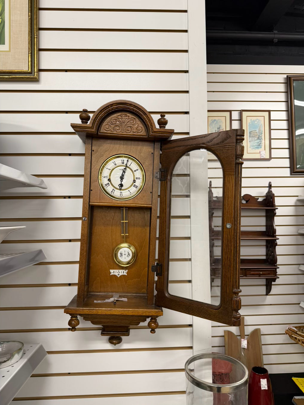 HOWARD MILLER Medium Oak Wall Clock