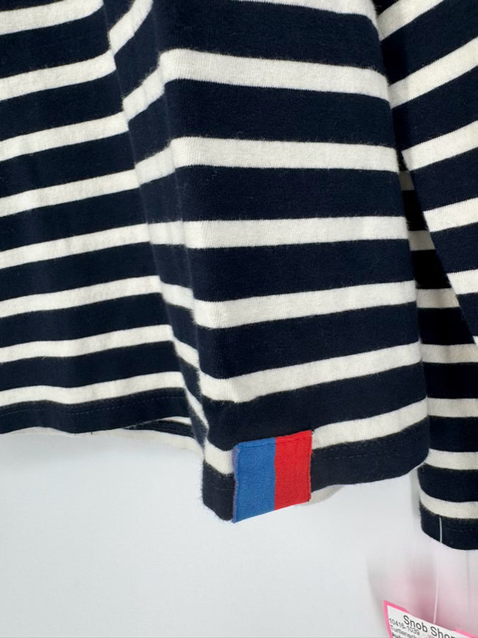 KULE Size L Navy & White Stripe Turtleneck NWT
