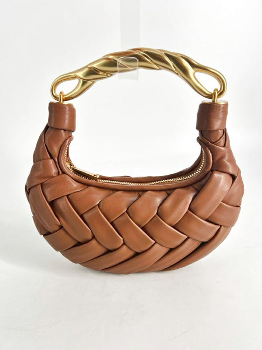 JW PEI Chestnut Woven Faux Leather Purse