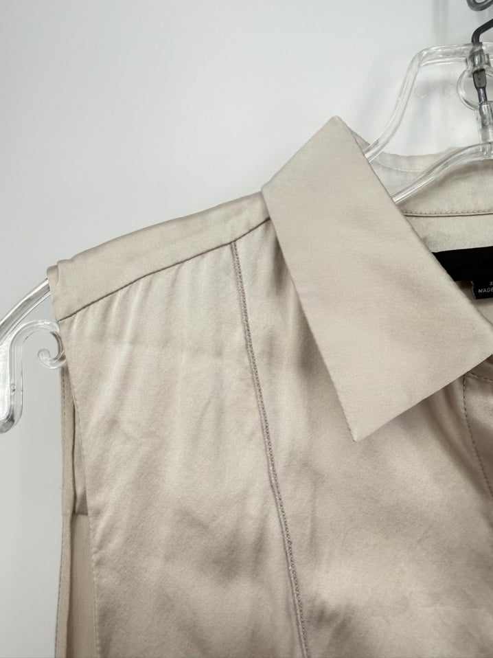 ALEXANDER WANG Size Wmn's 4 Champagne Silk Deconstructed Asymmetrical Tunic