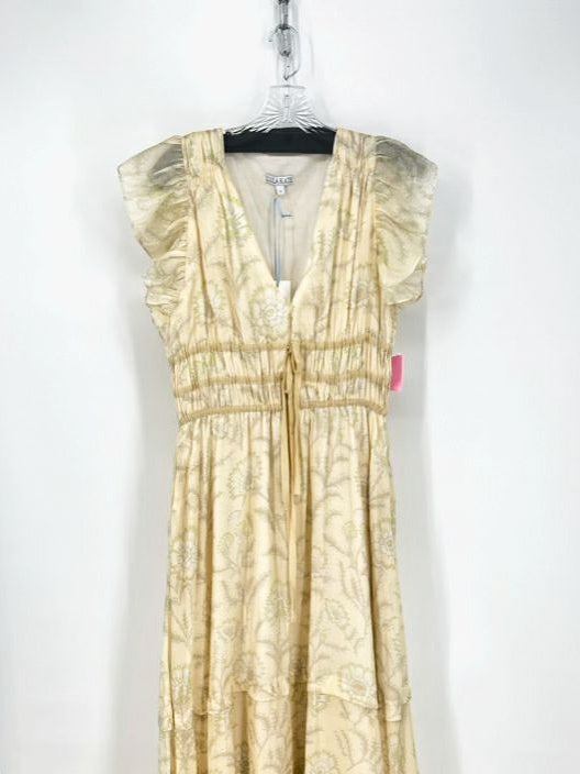 LULA KATE Size L Yellow Print Floral Dress NWT