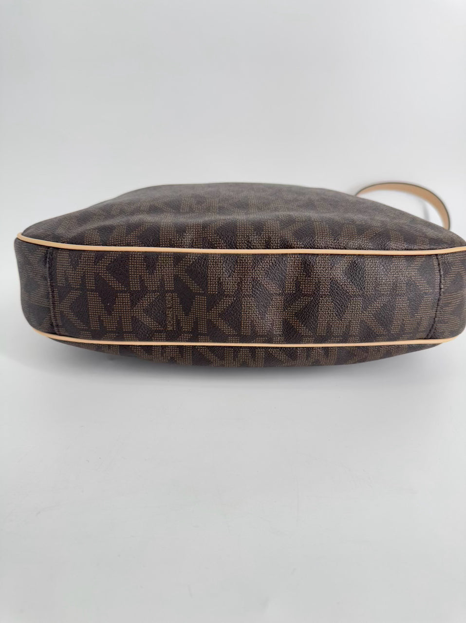 MICHAEL KORS Brown Logo Coated Canvas Purse