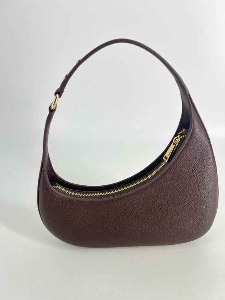 JW PEI Chocolate Faux Leather Evening Bag
