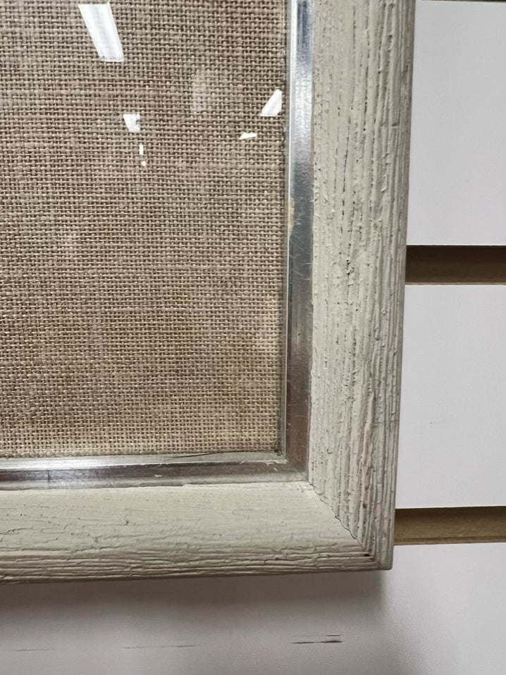 Framed Fish Print in Cream Frame w/ Linen Mat