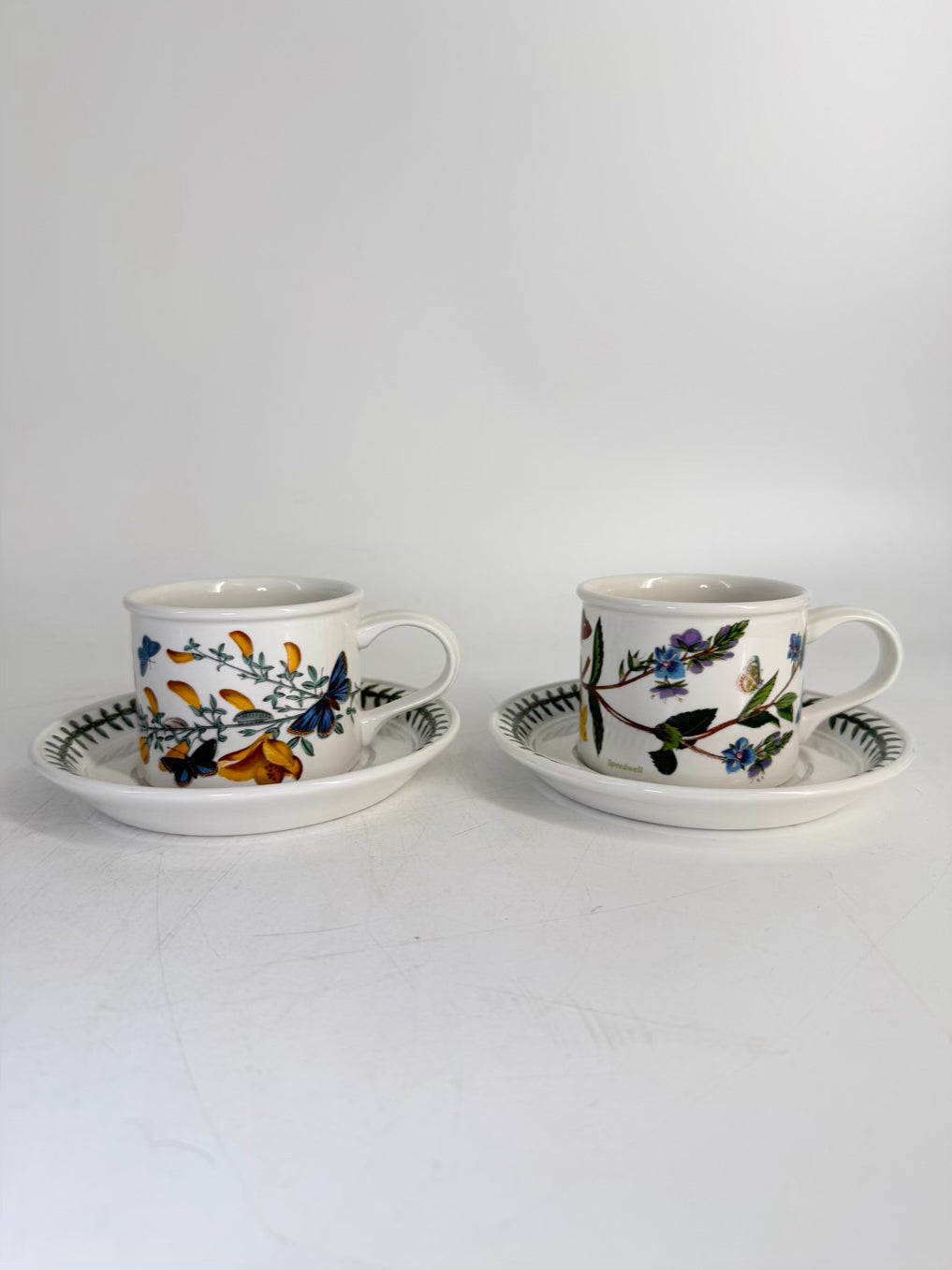 PORT MEIRION The Botanic Garden Tea Set w/ 4 Cups, Saucers, Cream & Sugar