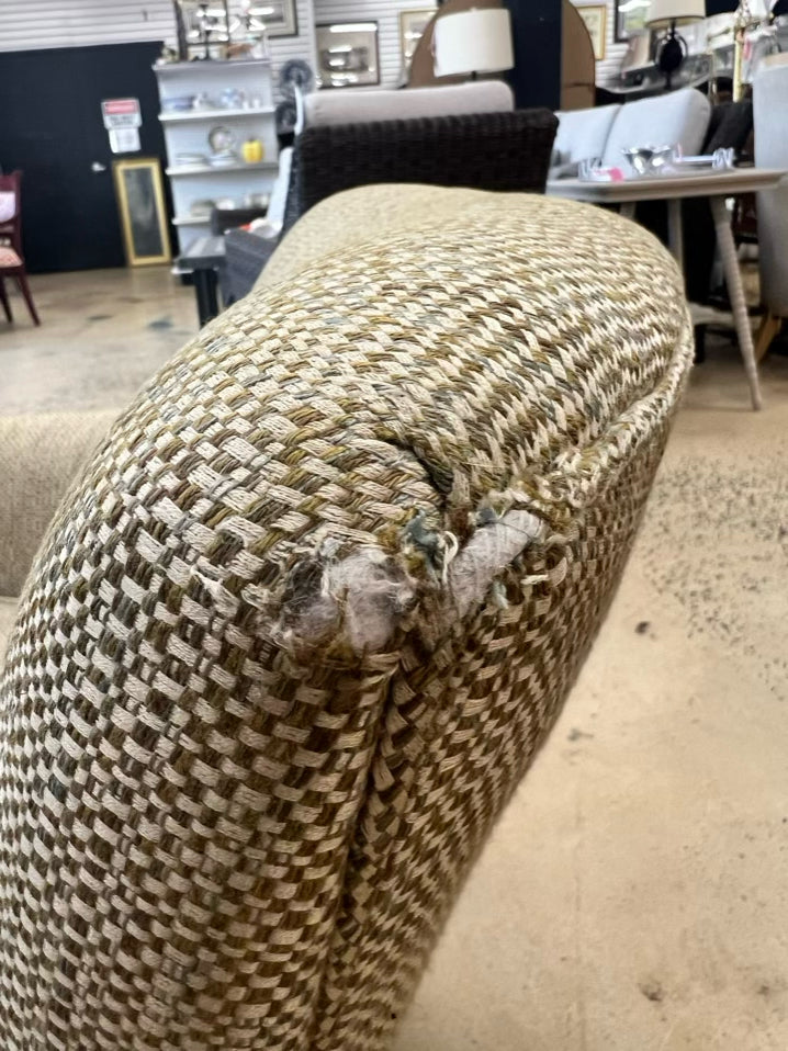 LEE INDUSTRIES CREAM & BLUE Tweed Small Chair