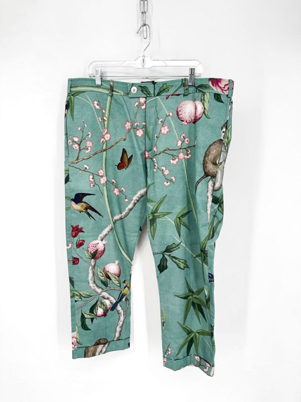 MICHAEL KAYE COUTURE Size 40 Sage Print Pants