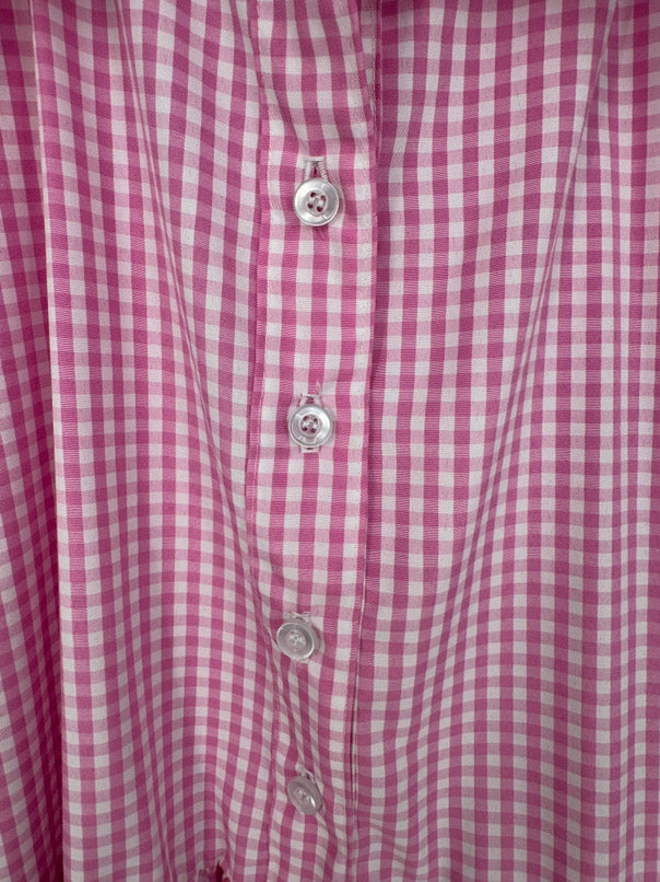 BULULU Size Wmn's L/XL pink & green Print Check Dress