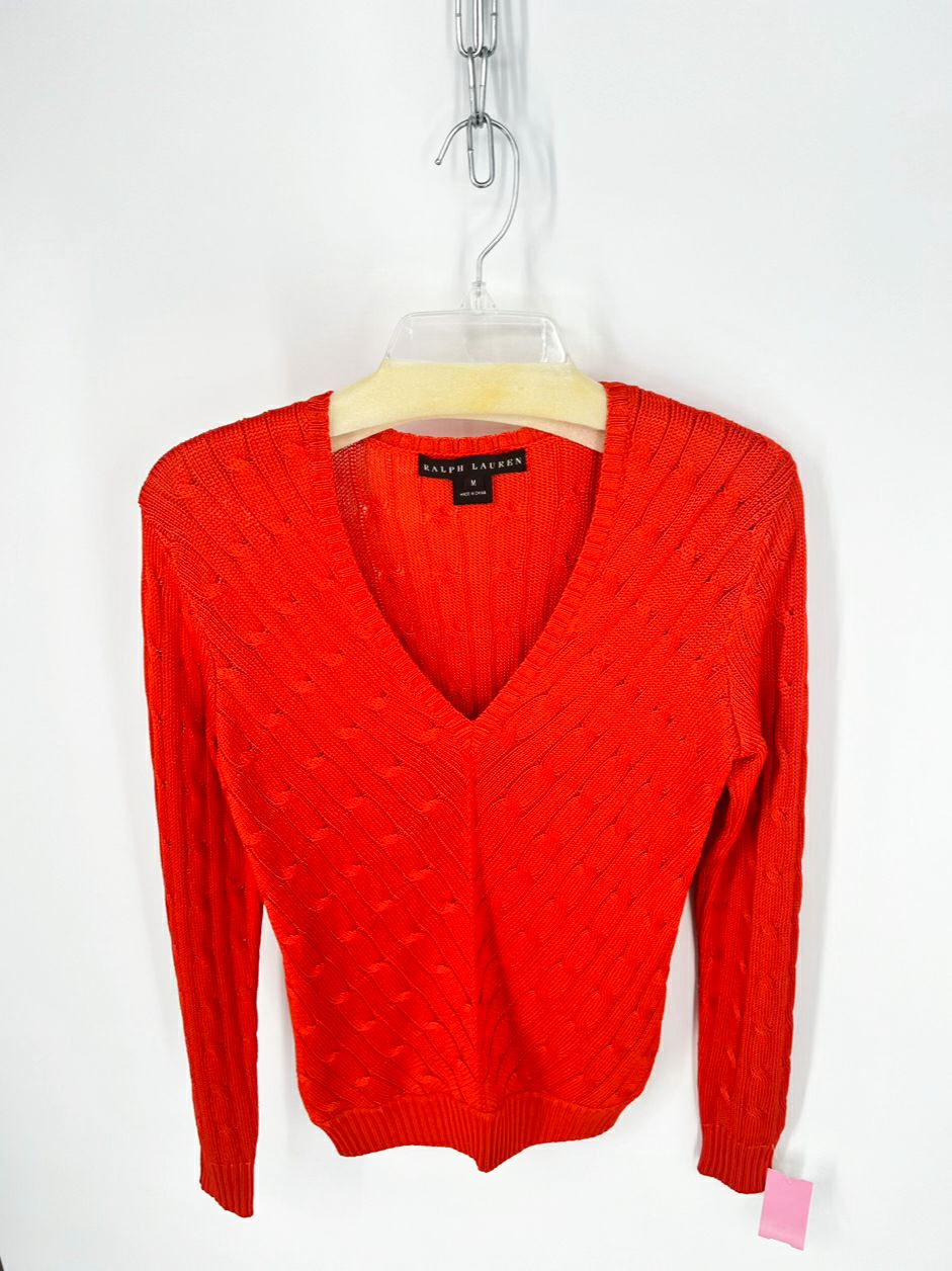 RALPH LAUREN BLACK LABEL Size M Orange Sweater