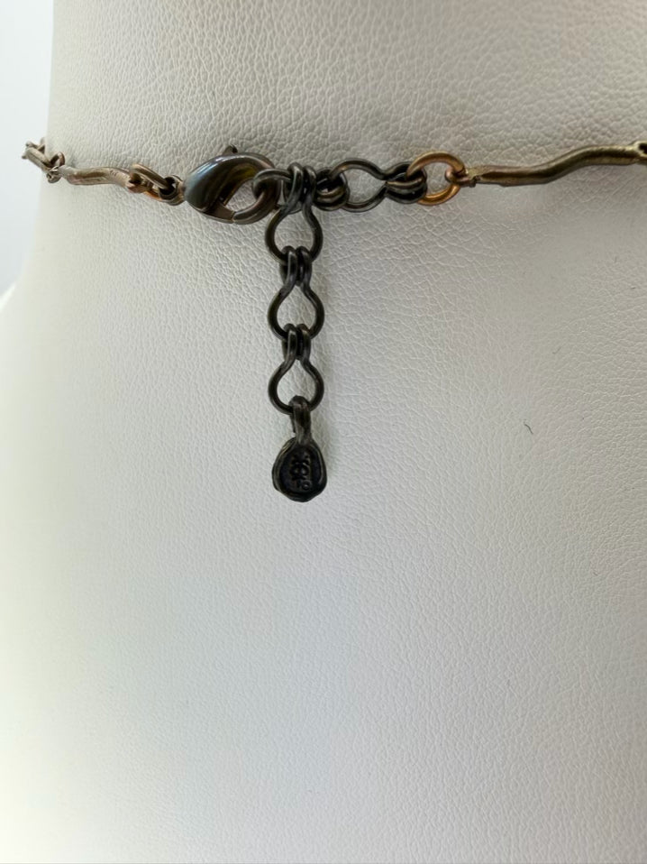 MICHAEL MICHAUD Bronze Full Petal Hydrangea Flower Necklace