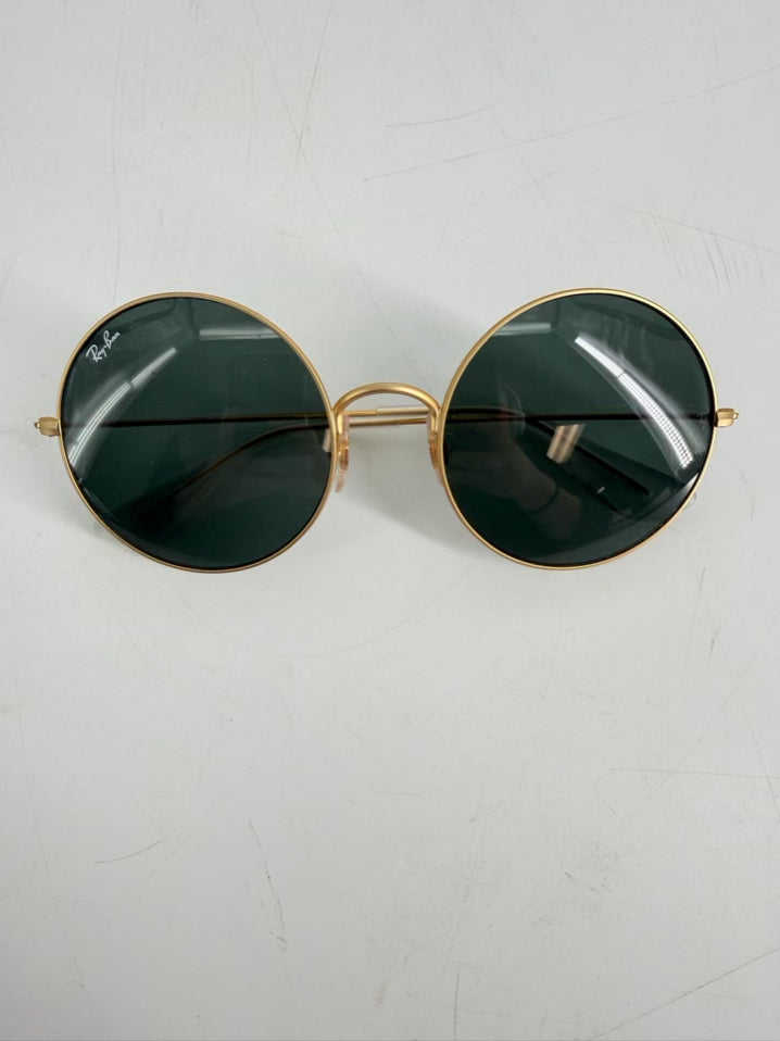 RAY-BAN Oval 1970 Gold Tone Sunglasses