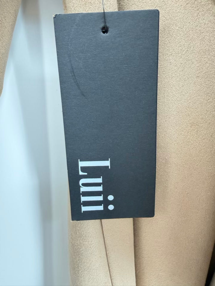 LUII Size Wmn's S Tan Faux Suede Tie Front Jacket NWT