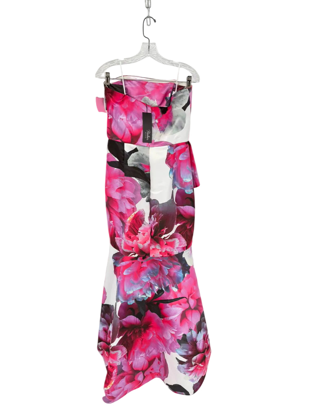 PARKER BLACK Size 8 Fuchsia Print Floral Strapless Gown NWT