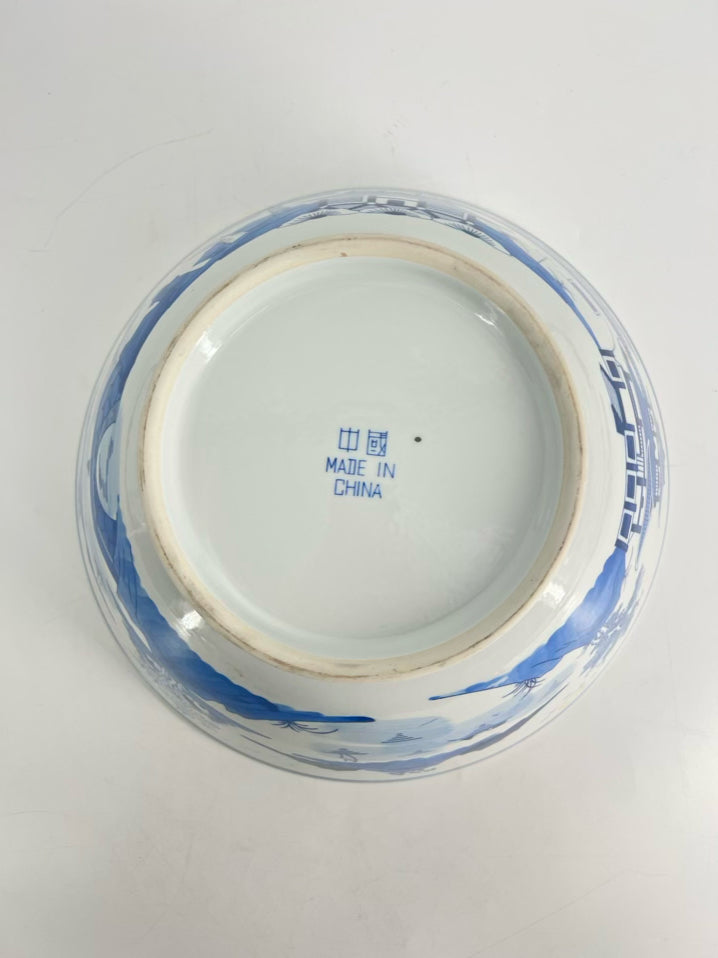 CHINESE EXPORT Blue & White Porcelain Canton Blue Bowl