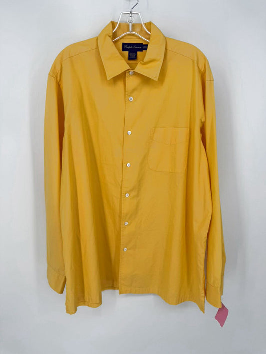 RALPH LAUREN PURPLE LABEL Size XL Yellow Dress Shirt
